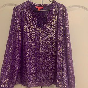 Lilly Pulitzer Ruffle Silk Top